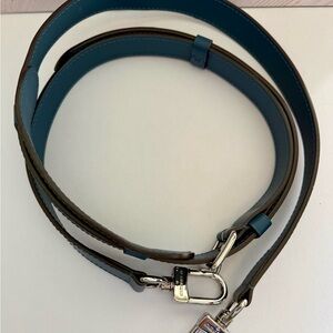 Louis Vuitton Blue Leather Adjustable Shoulder crossbody bandouliere Strap LV